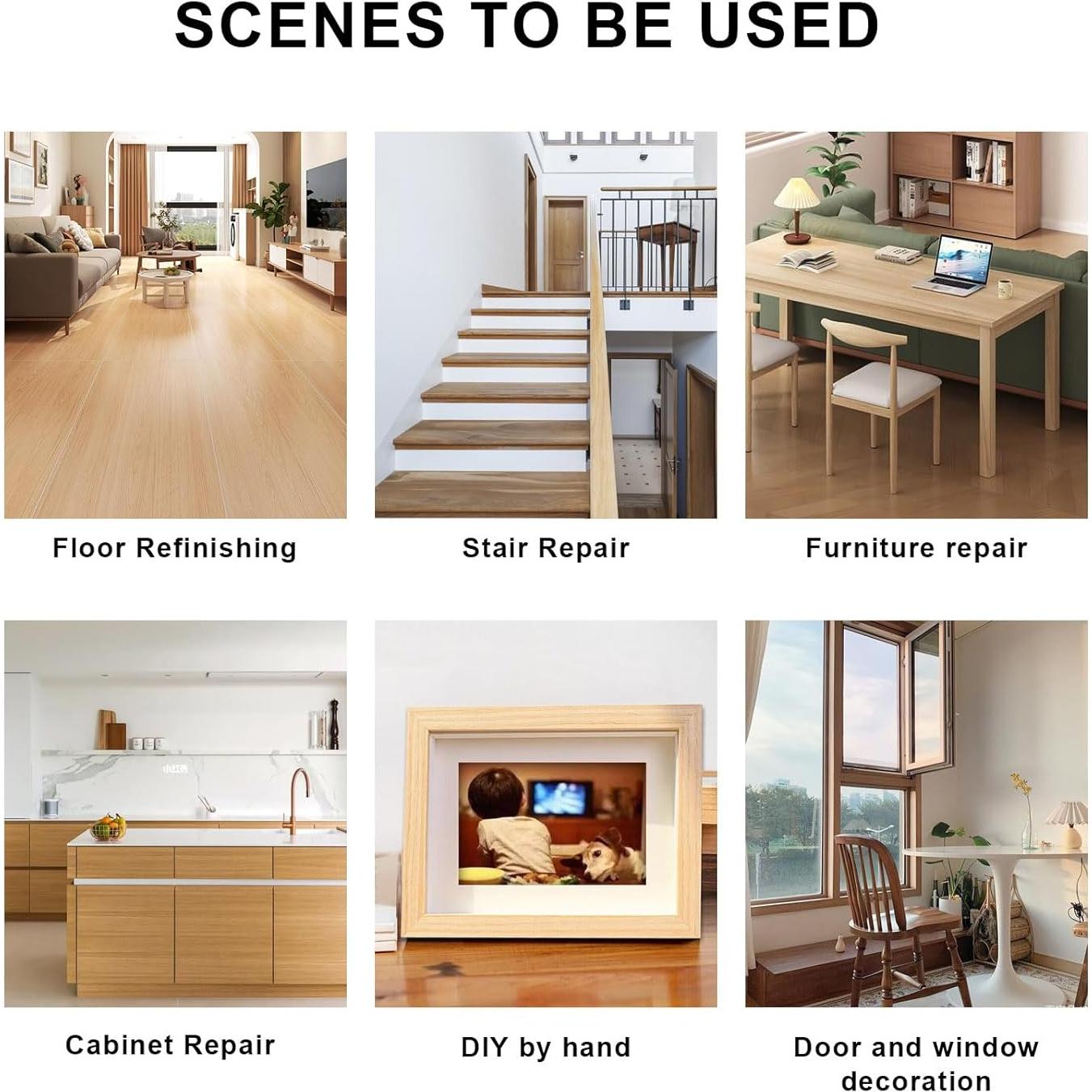 Cinta de Reparación de Grano de Madera BOMEI 10m Autoadhesiva