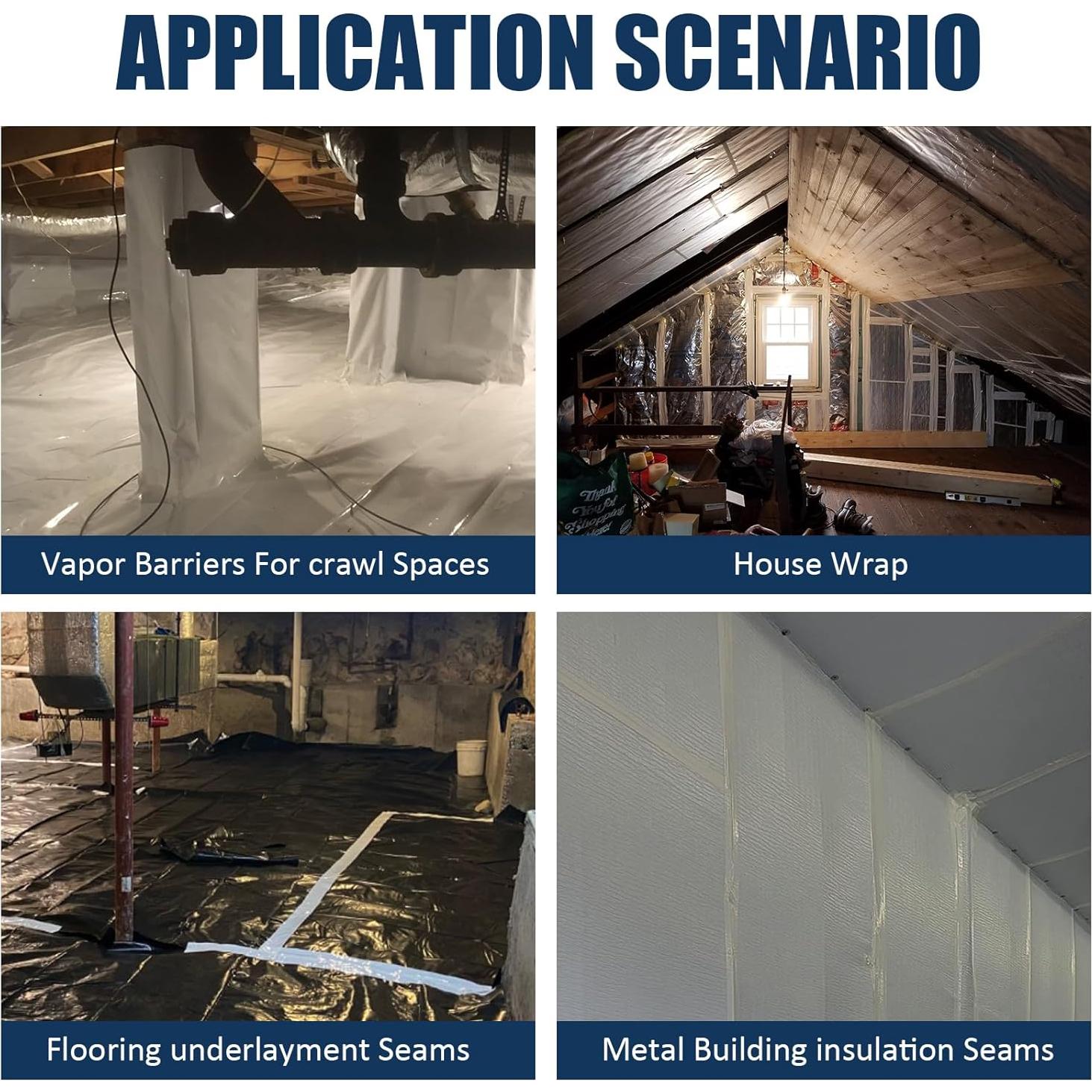 Cinta de Barrera de Vapor GUFJUCH 7.62 cm x 54.86 m Impermeable