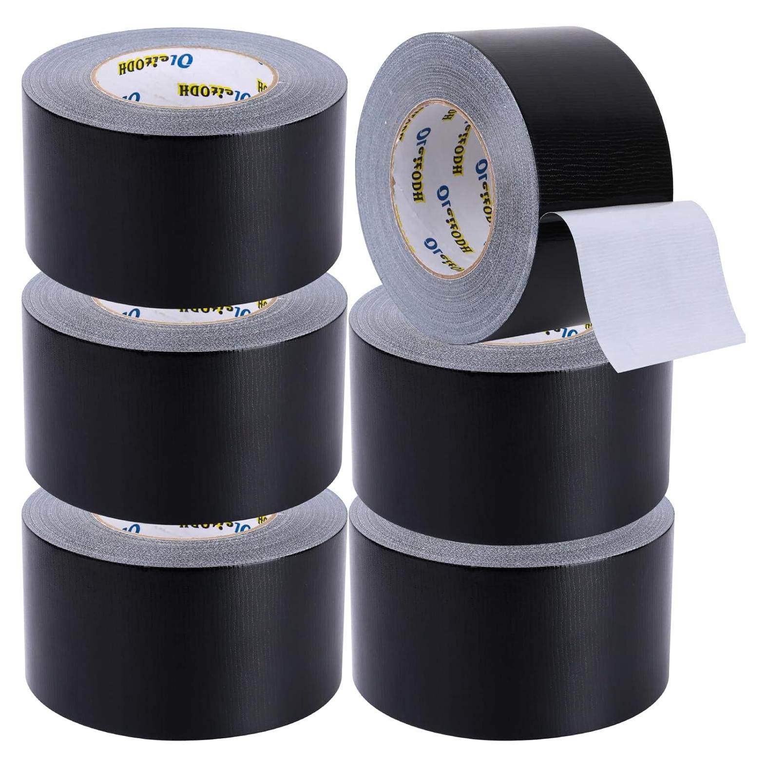 Cinta Adhesiva Negra Resistente Oleitodh 3" x 302.34m - 6 Rollos