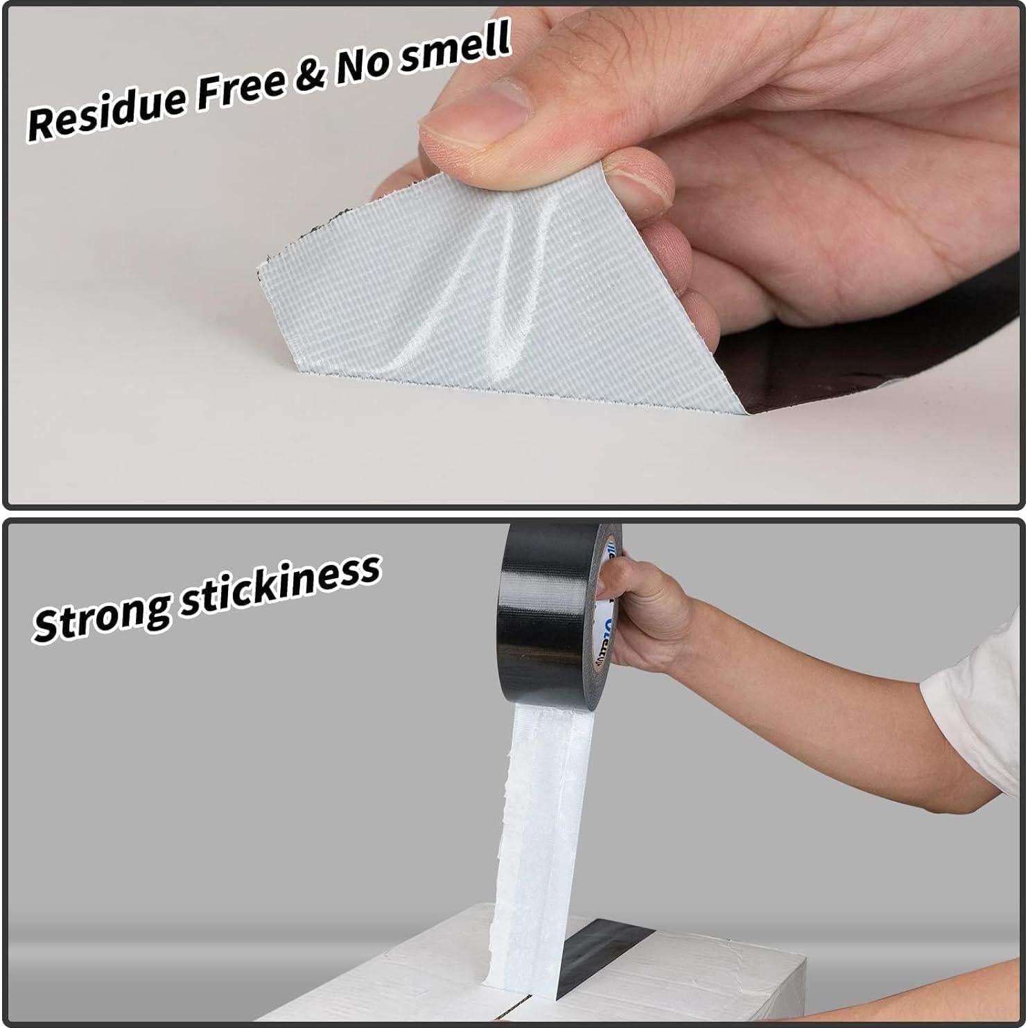 Cinta Adhesiva Negra Resistente Oleitodh 3" x 302.34m - 6 Rollos