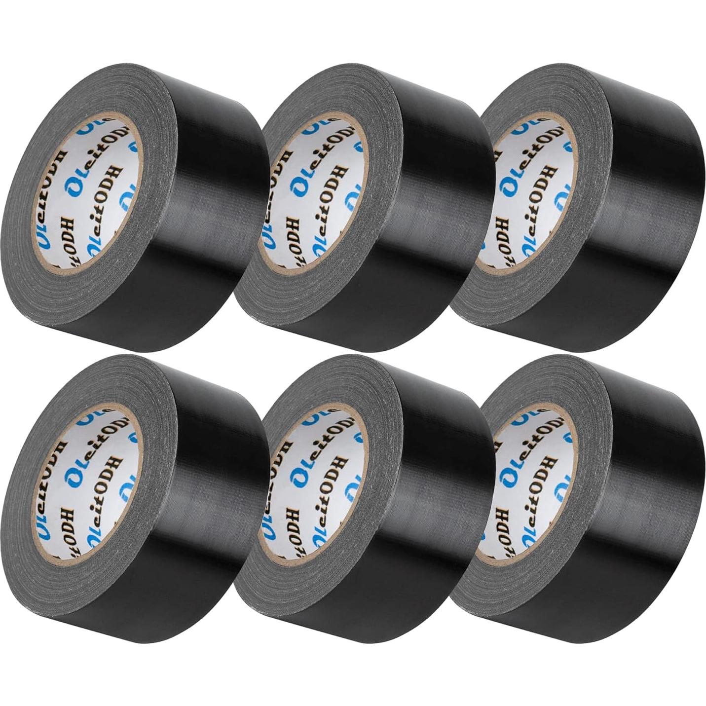 Cinta Adhesiva Negra Resistente Oleitodh 3" x 302.34m - 6 Rollos