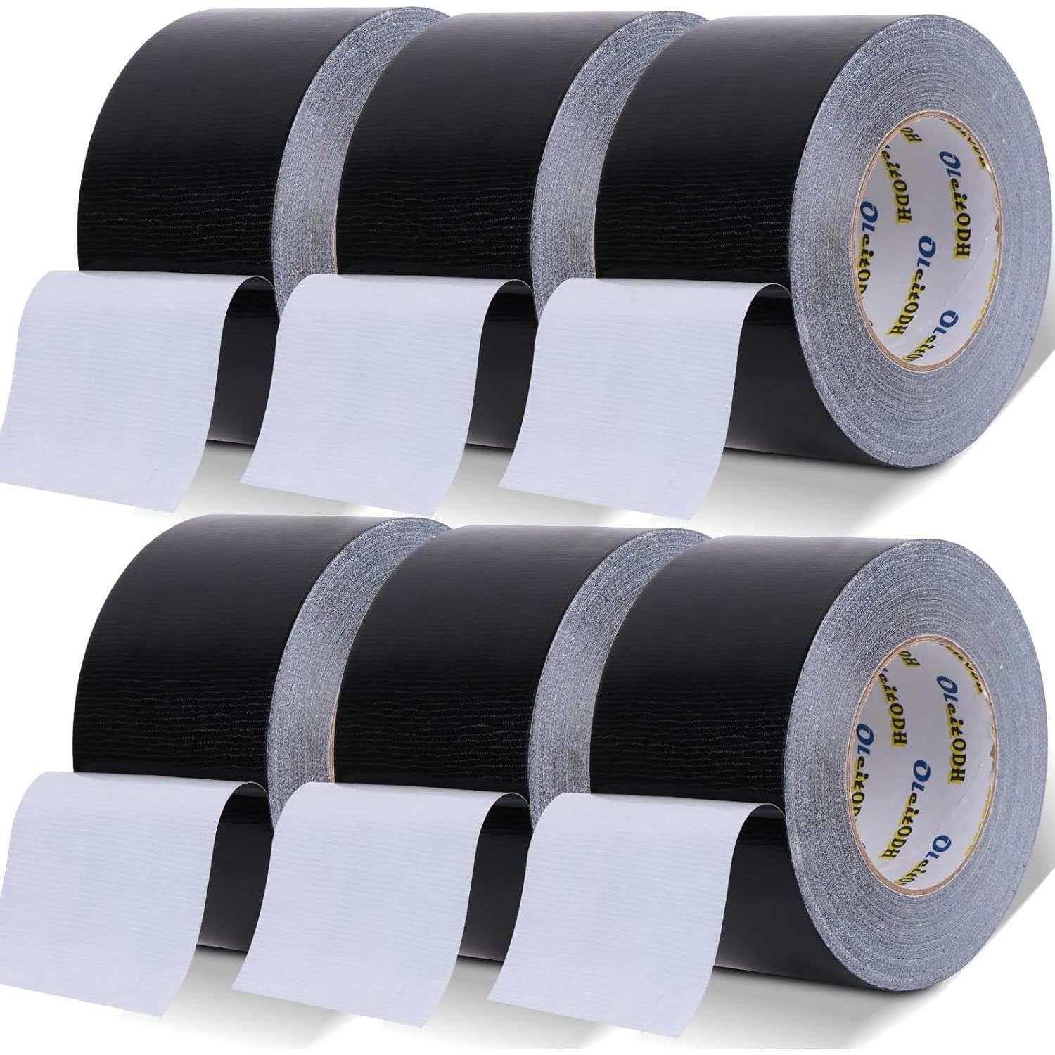 Cinta Adhesiva Negra Resistente Oleitodh 3" x 302.34m - 6 Rollos
