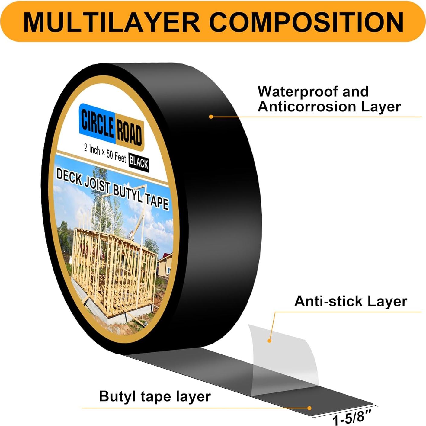 Cinta Butílica Impermeable CircleRoad 6 Rollos 5.08cm x 15.24m