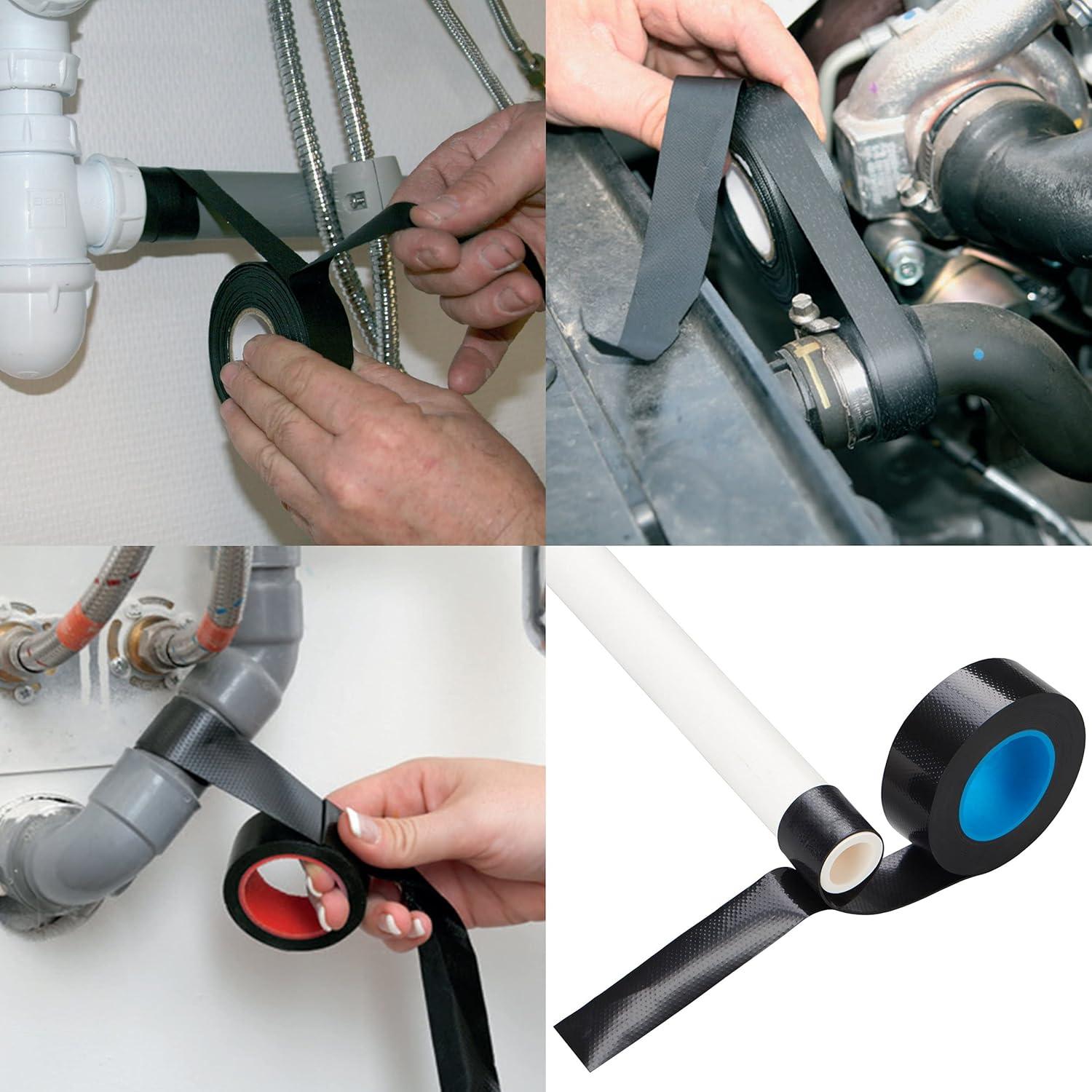 Cinta de Goma Autoadhesiva Lichamp 1" x 3m - 6 Rollos