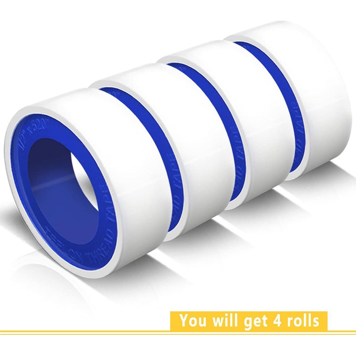 Cinta de Teflón PTFE VOTMELL 4 Rollos 1.27 cm x 1320 cm