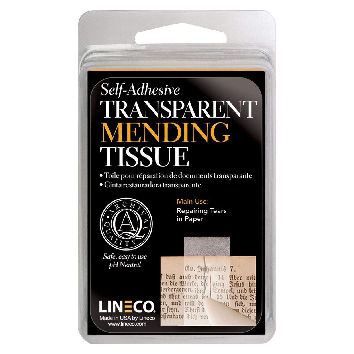 Lineco Transparent Mending Tissue 1/2 in. x 12 ft. roll