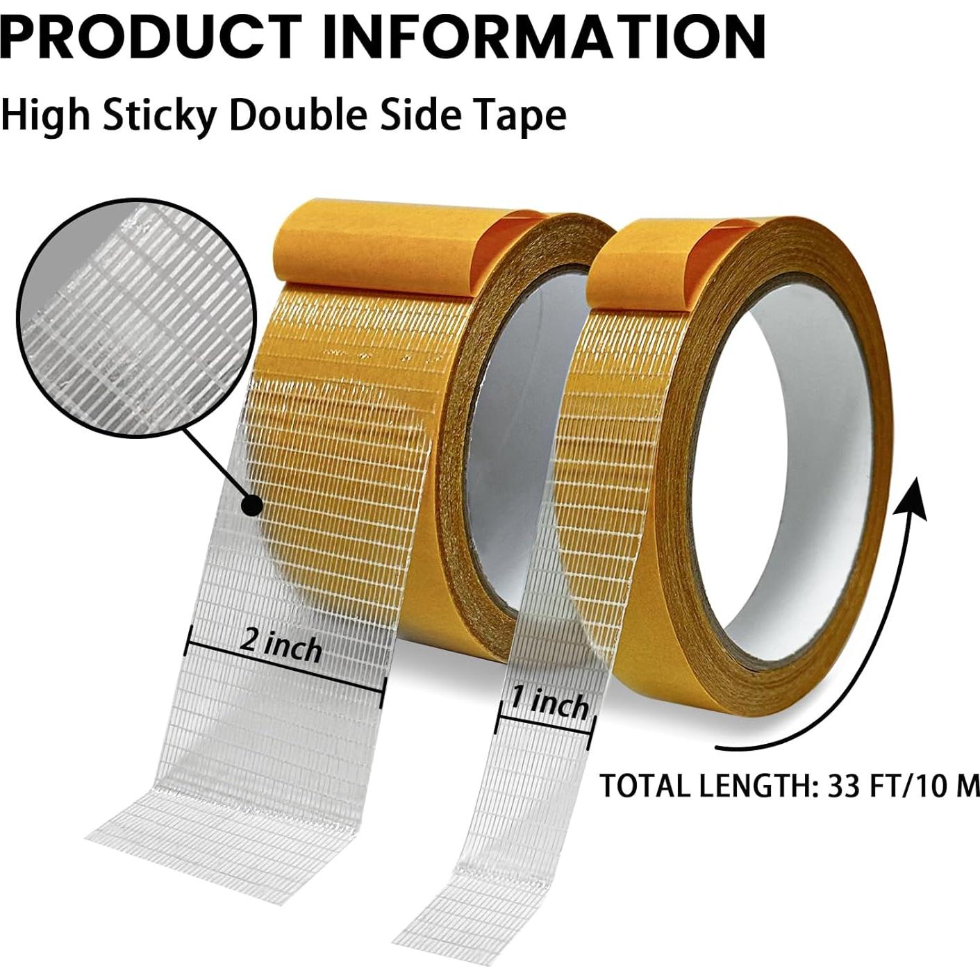 Cinta Doble Cara Birllaid 2 Rollos 2.5cm x 10m Alta Adhesión