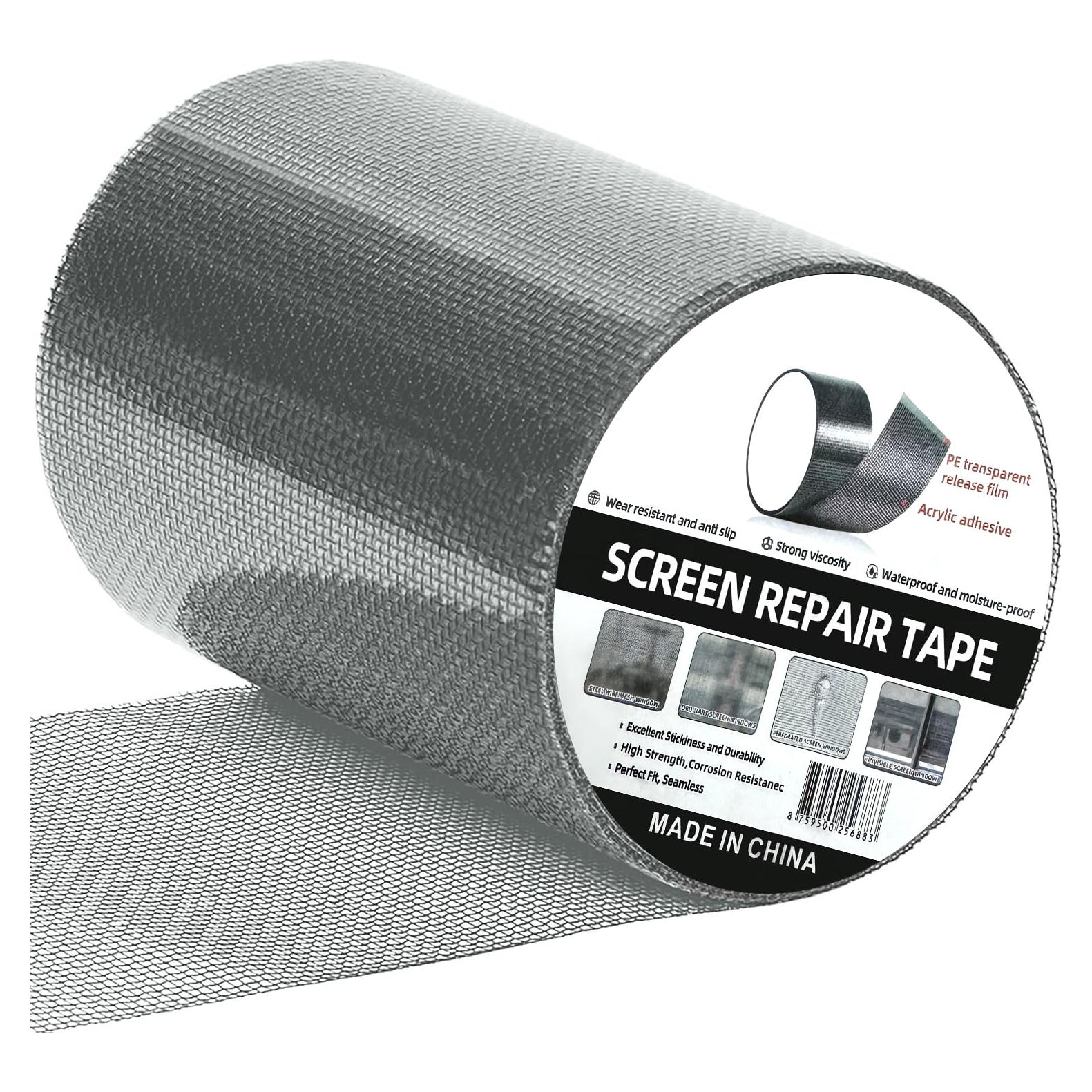 Cinta de Reparación de Pantalla de Ventana HOFUDON 10cm x 6m Gris