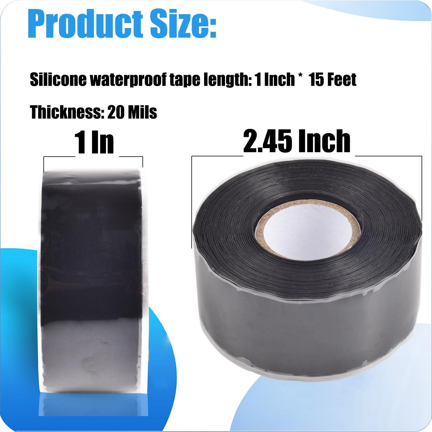 Cinta de Silicona Auto-Fusionante Marlaaiorg 2.54 cm x 4.57 m