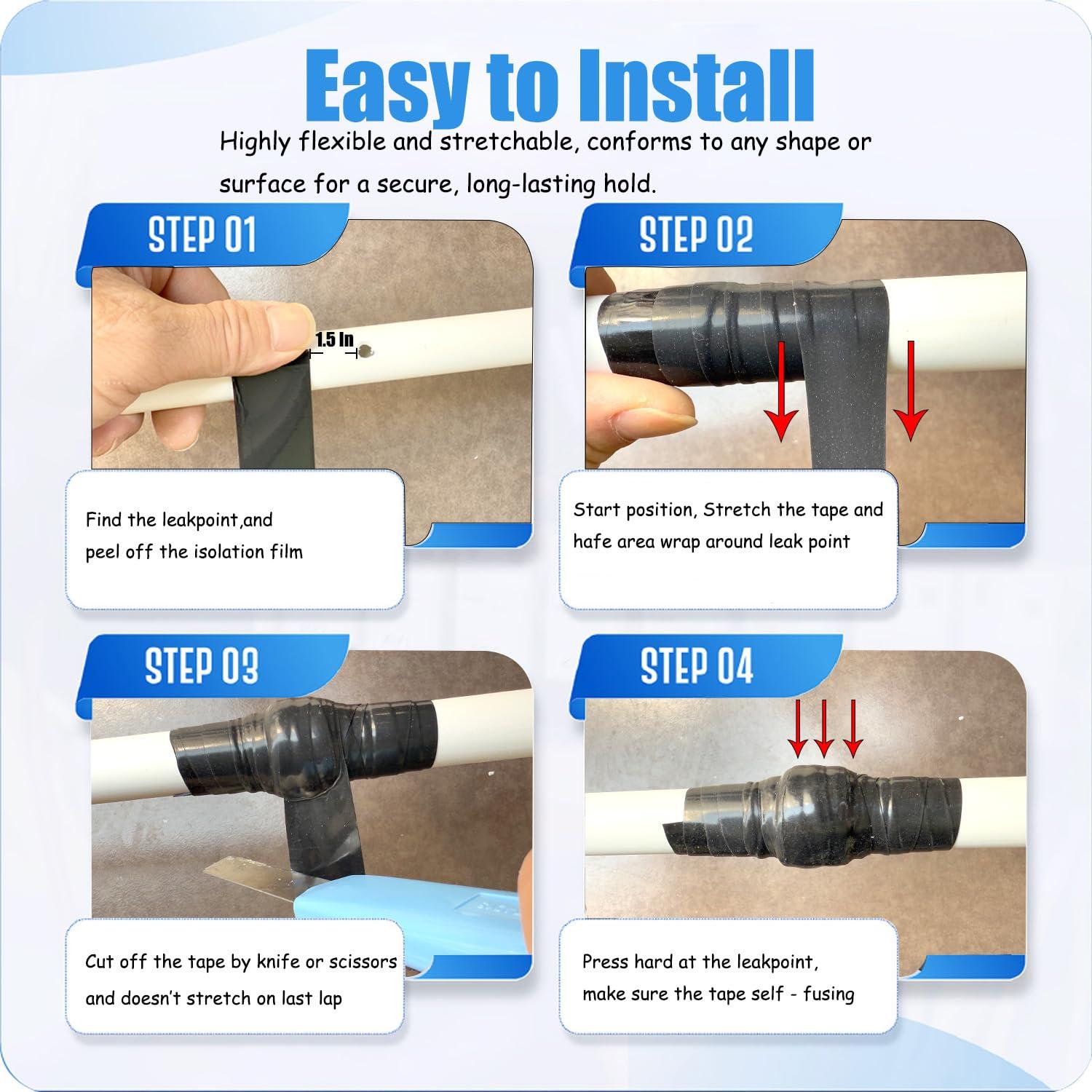 Cinta de Silicona Auto-Fusionante Marlaaiorg 2.54 cm x 4.57 m