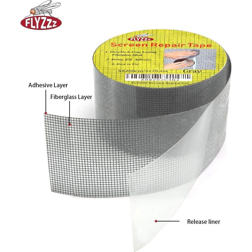 Cinta de Reparación de Pantallas FLYZZZ 2x201.5 cm Impermeable