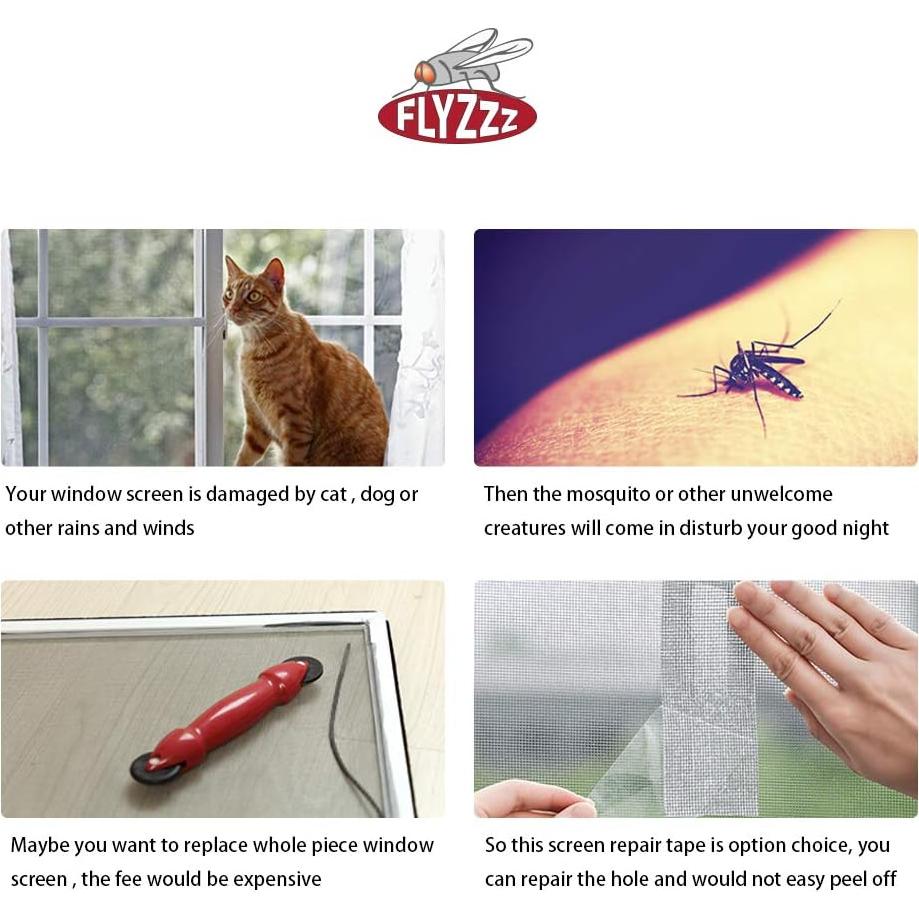 Cinta de Reparación de Pantallas FLYZZZ 2x201.5 cm Impermeable