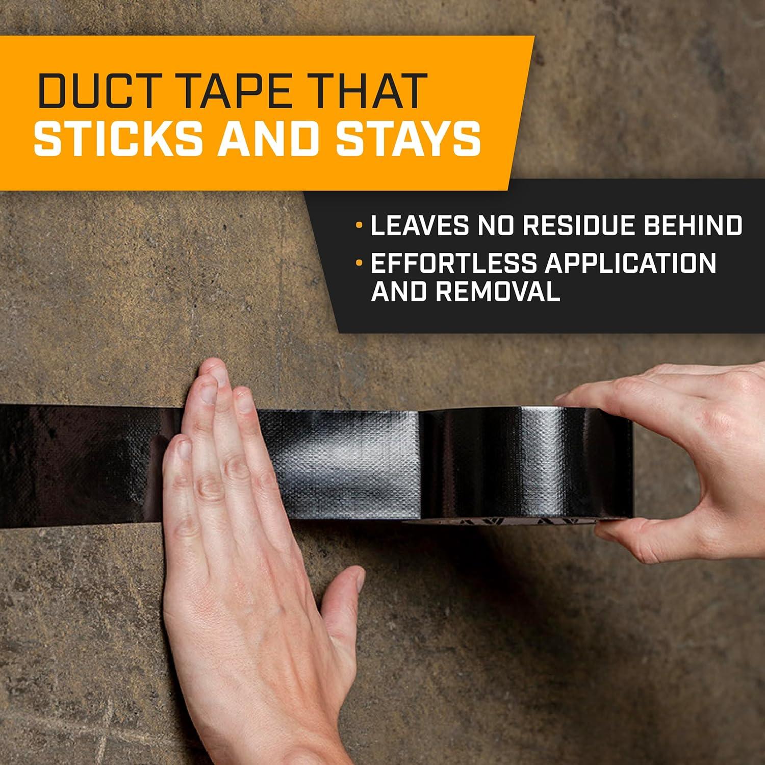 Cinta Ducto Negra Lockport 5cm x 41m - Impermeable y Sin Residuo