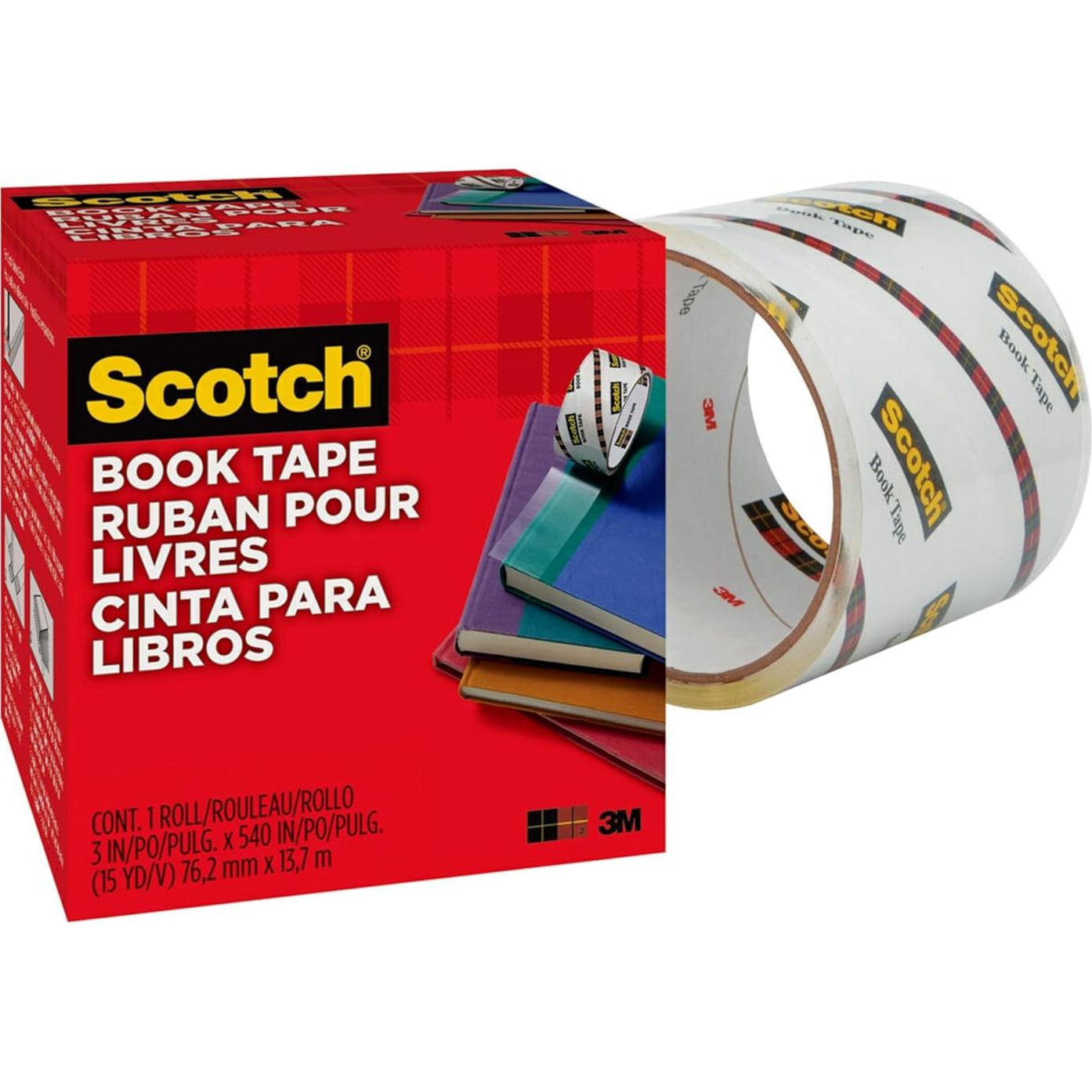 Cinta para libros Scotch 7.62 cm x 1371.6 cm - Reparar y Proteger