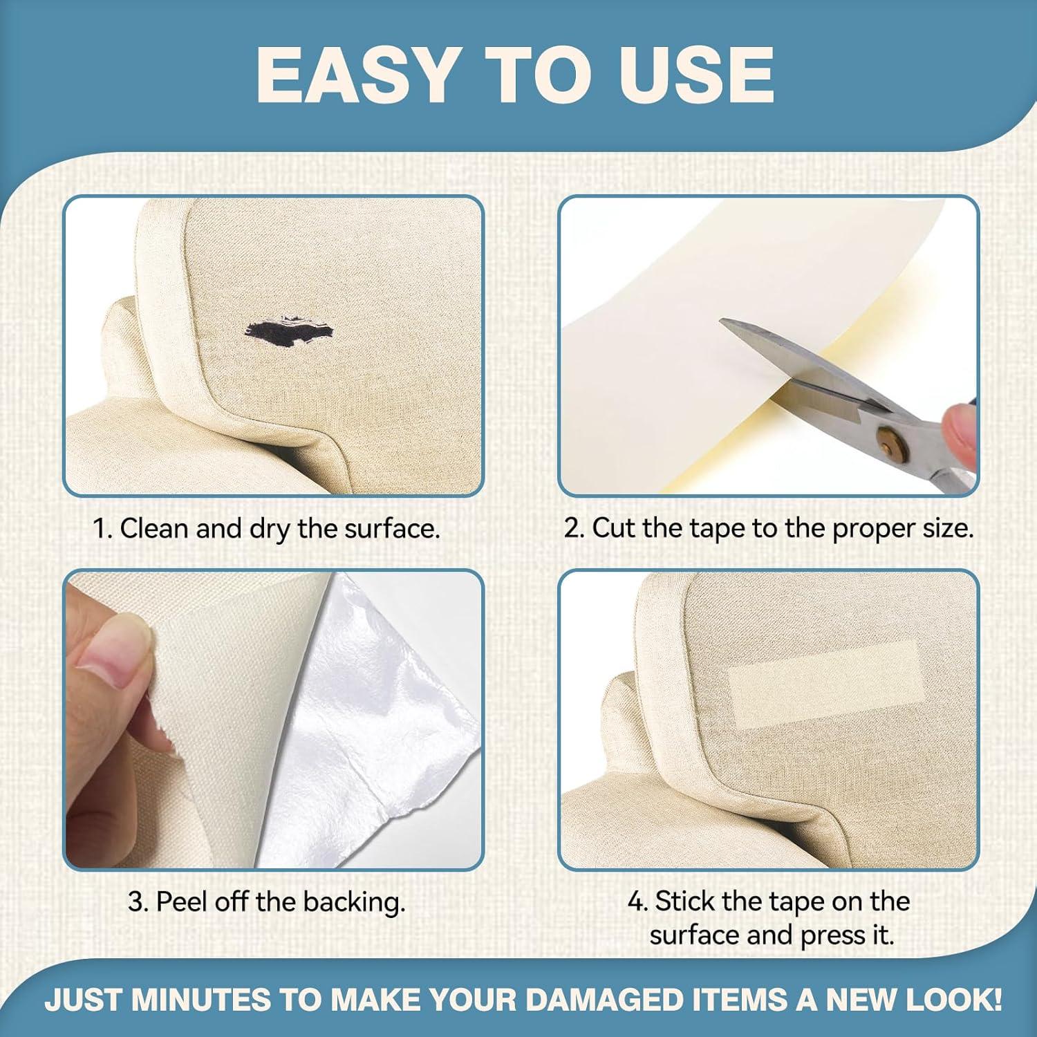 Cinta de Reparación de Lona Nexkayee 10x17 cm Beige