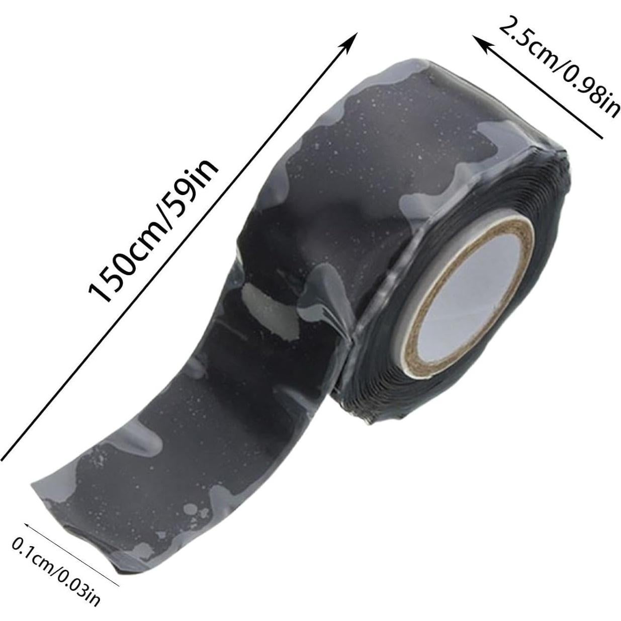 Cinta de Reparación de Silicona Auto-Fusionante Jizlan 2.54cm x 1.52m