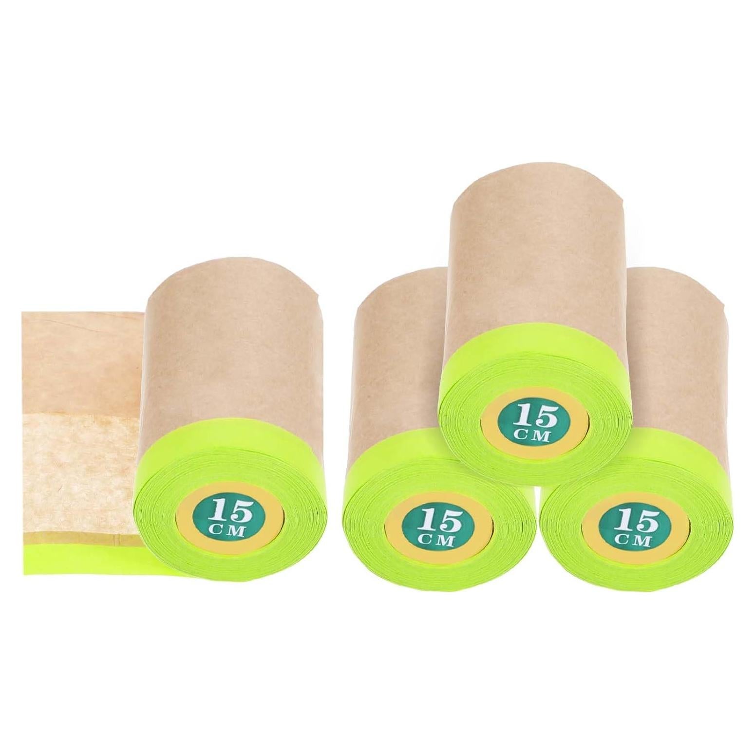 Papel de Enmascarar Pre-tapeado MAQUITA 6" x 15.24m para Pintura