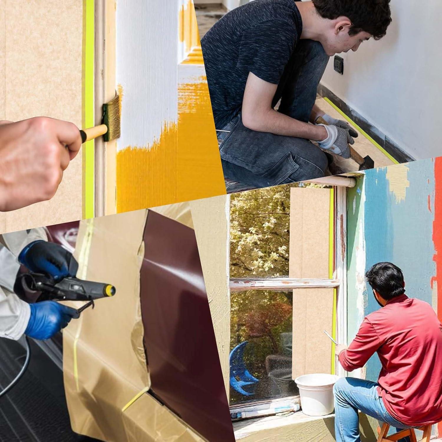 Papel de Enmascarar Pre-tapeado MAQUITA 6" x 15.24m para Pintura