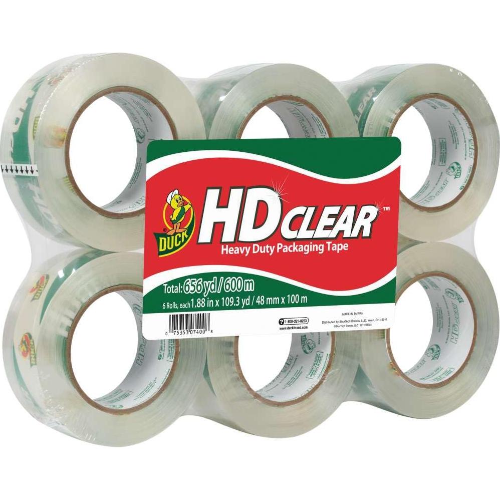 Cinta de Empaque Duck HD Clear 40 Yardas Transparente
