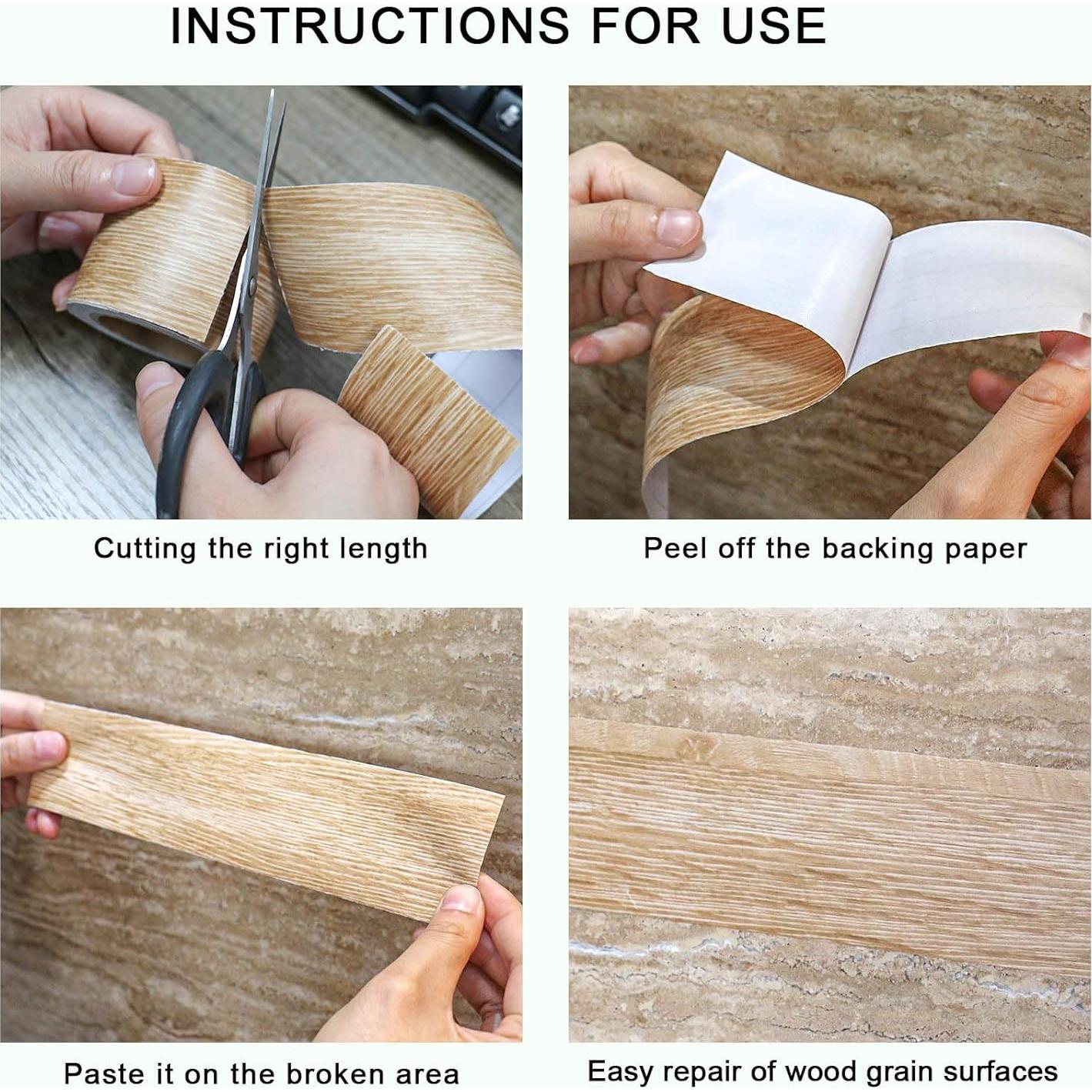 Cinta de Reparación de Madera BOMEI PACK 5.08cm x 10.06m Roble Café