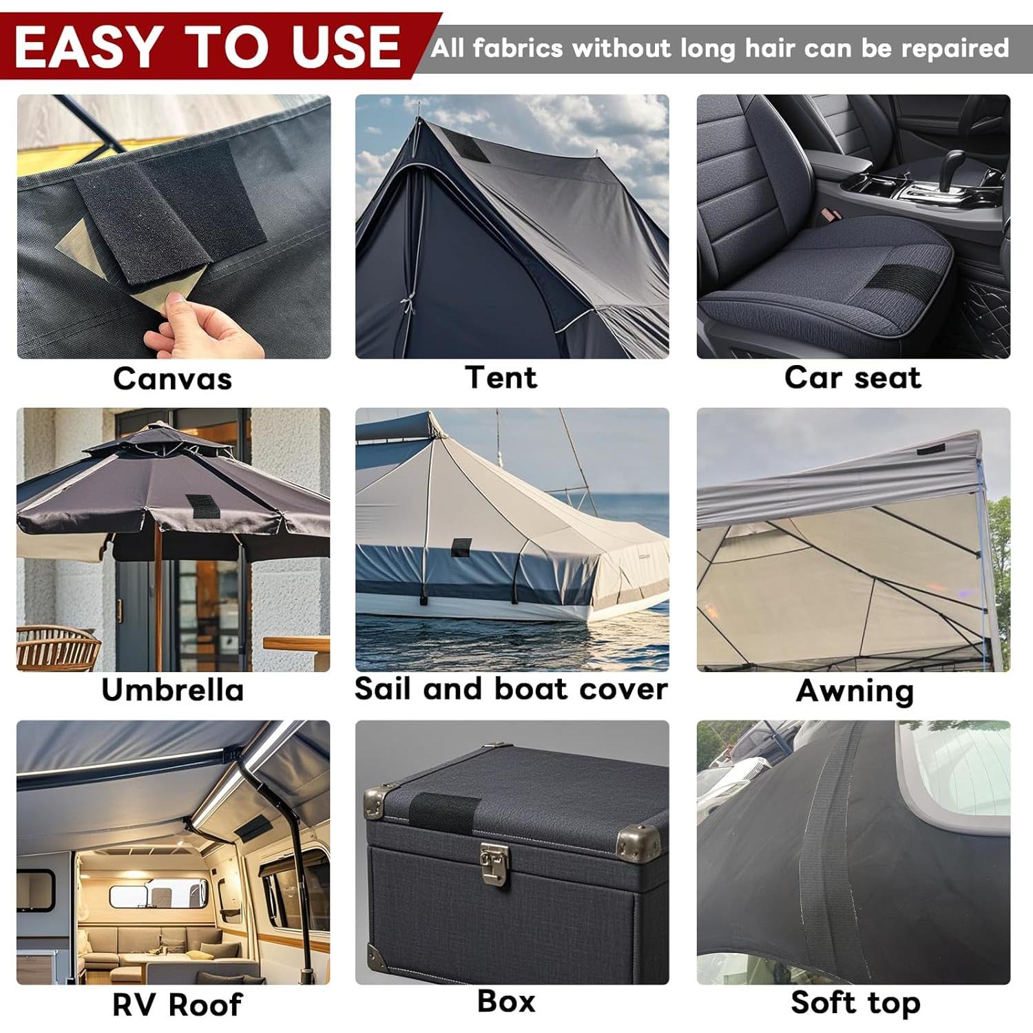 Cinta de Reparación de Tela Tikfoam 10.16 cm x 1.6 m Negra