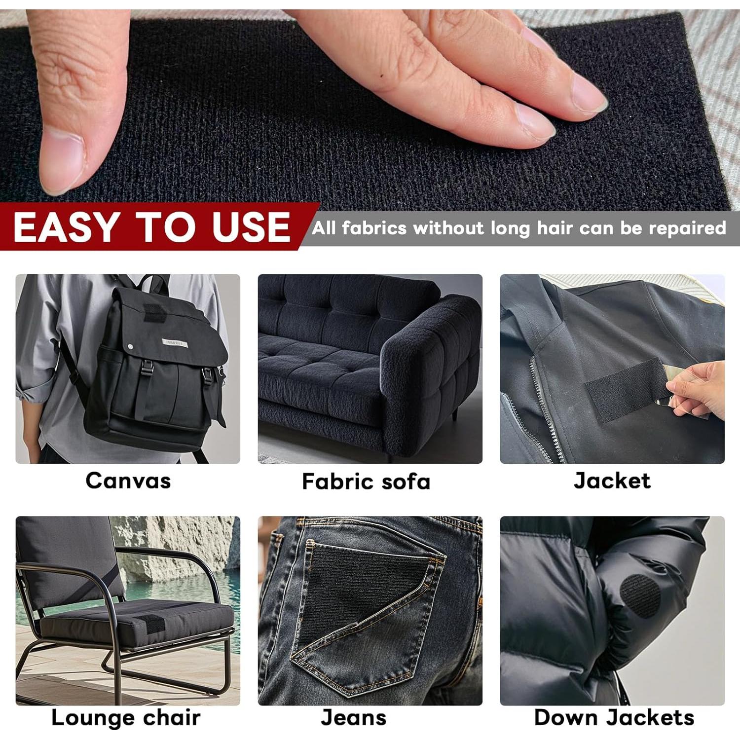 Cinta de Reparación de Tela Tikfoam 10.16 cm x 1.6 m Negra