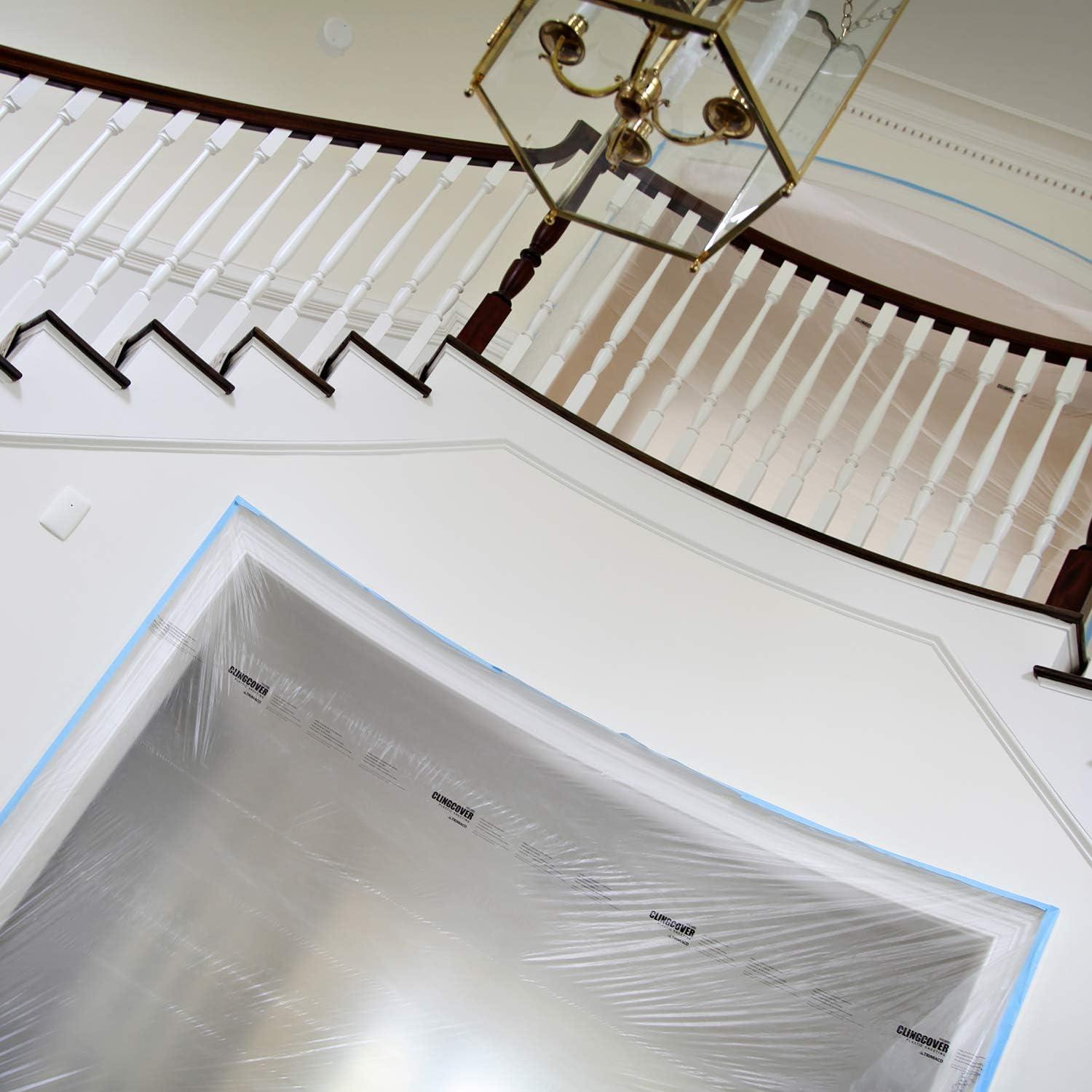 Lámina de Plástico Autoadhesiva Trimaco ClingCover 2.74m x 121.92m