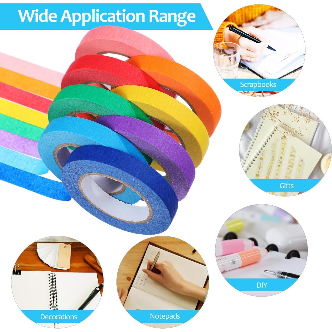 Cintas de Enmascarar de Color Artibetter - 3 Rollos 6.3cm