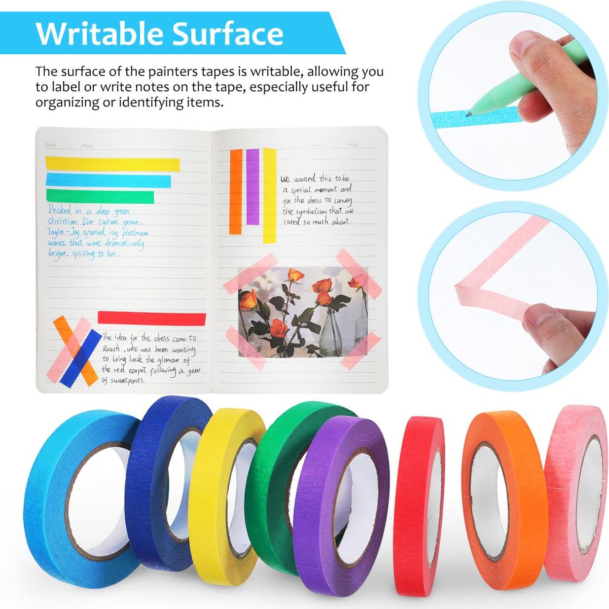 Cintas de Enmascarar de Color Artibetter - 3 Rollos 6.3cm