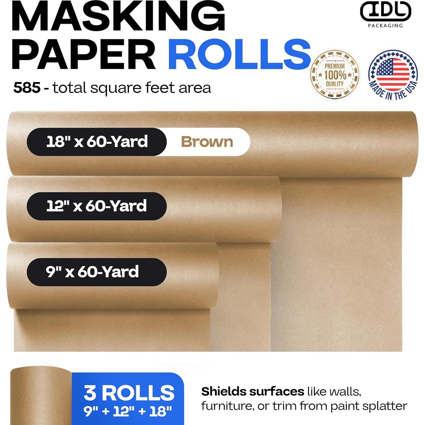 Conjunto de papel enmascarador IDL Packaging 23, 30 y 46 cm