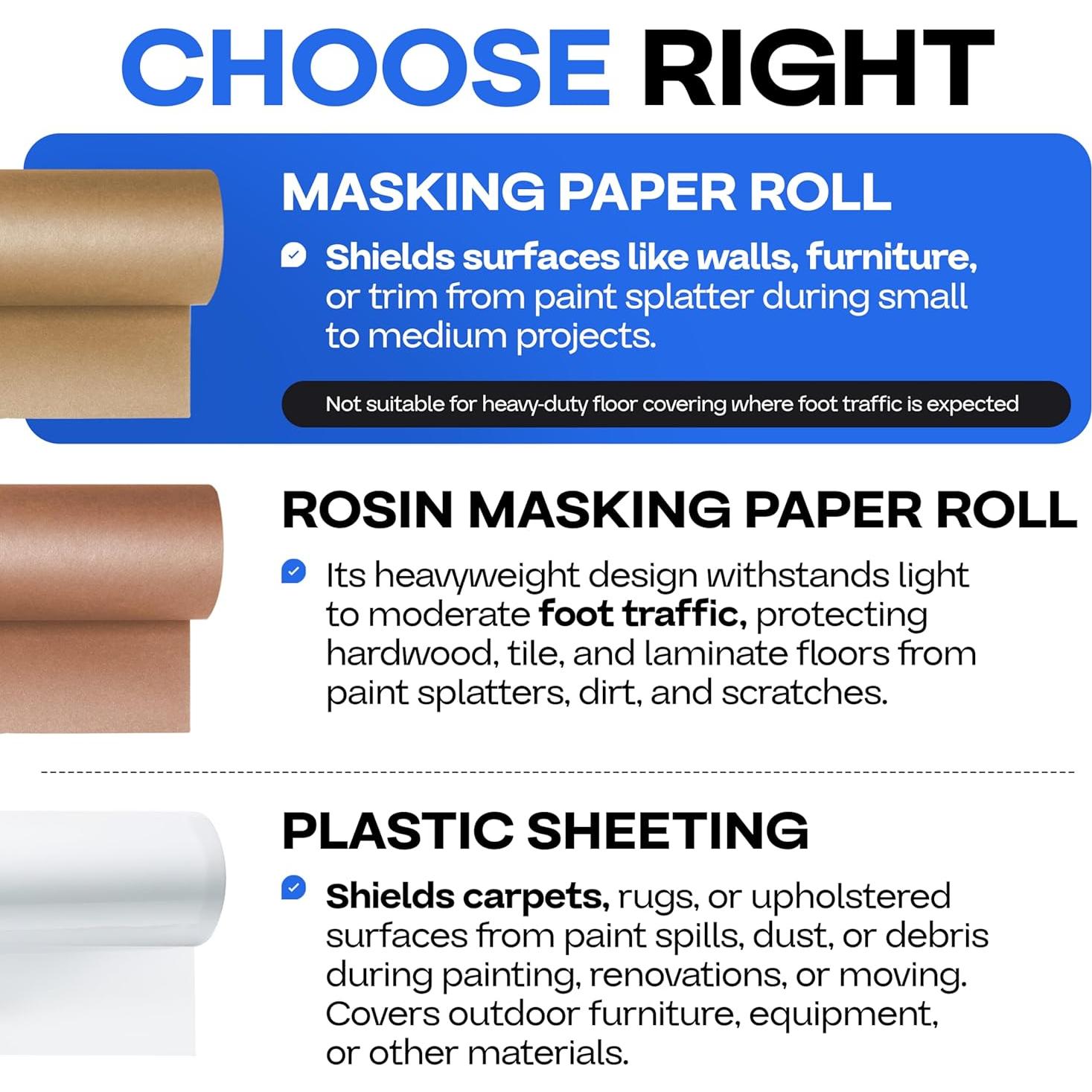 Conjunto de papel enmascarador IDL Packaging 23, 30 y 46 cm