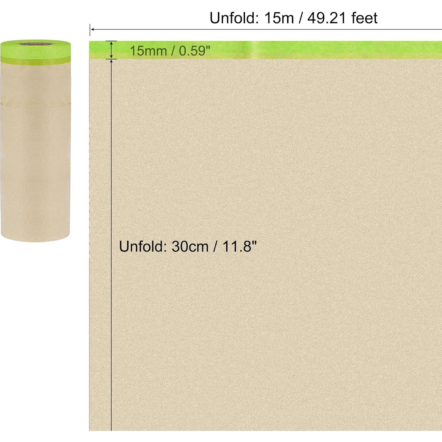 Cinta de Enmascarar Pre-Cinta uxcell 30 cm x 15 m Verde