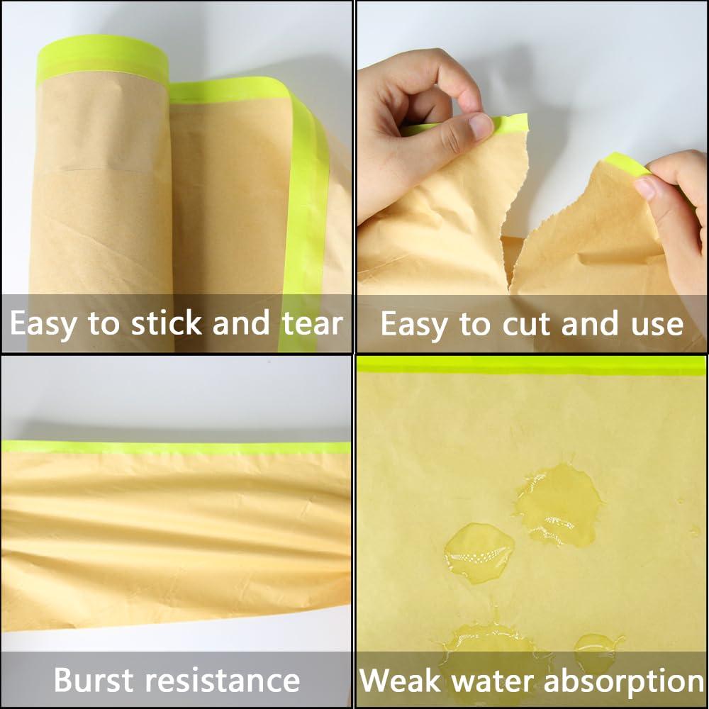 Cinta y Papel de Enmascarar NETEHA 4 Rollos 15cm x 15.24m