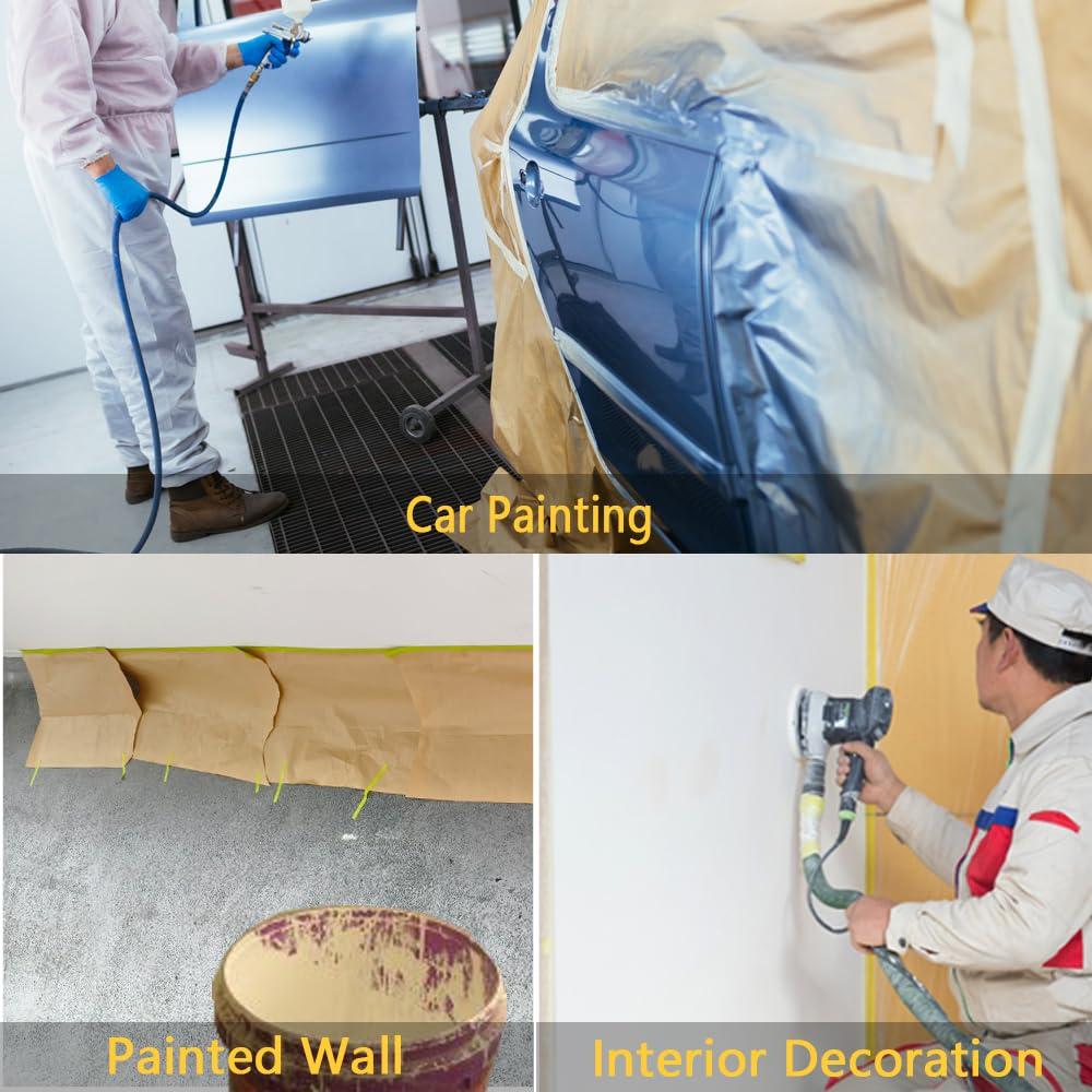 Cinta y Papel de Enmascarar NETEHA 4 Rollos 15cm x 15.24m