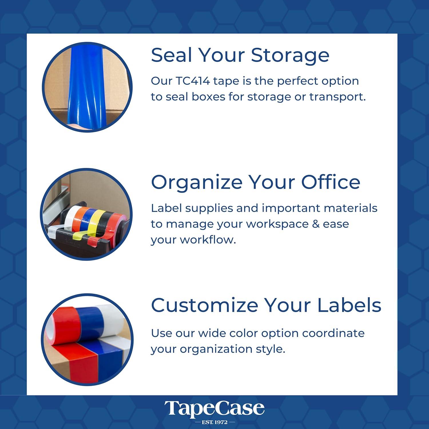 Cinta de Sellado TapeCase TC414 Azul Oscuro 1 Rollo 3.8cm x 65.8m