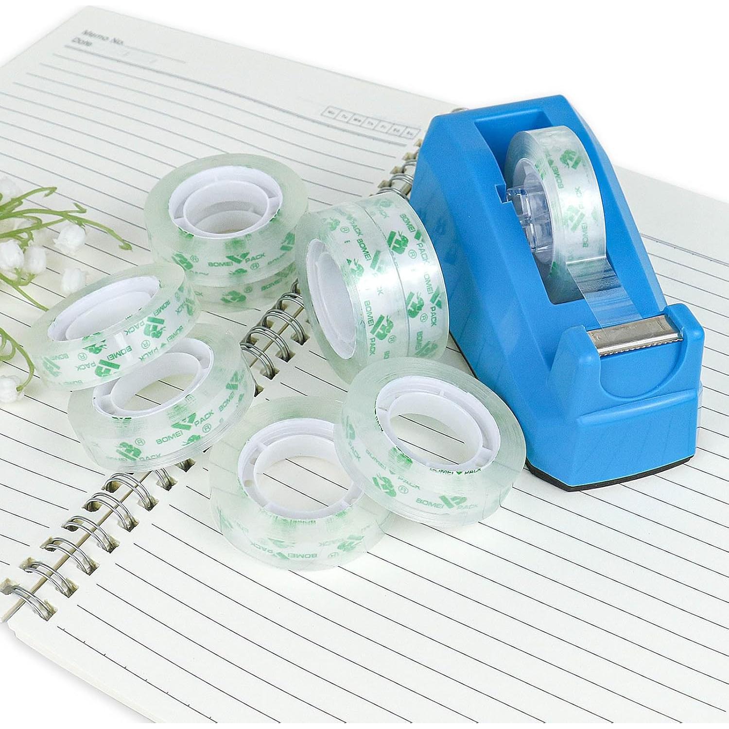 Cinta Transparente BOMEI 48 Rollos 12mm x 25.4m para Dispensador