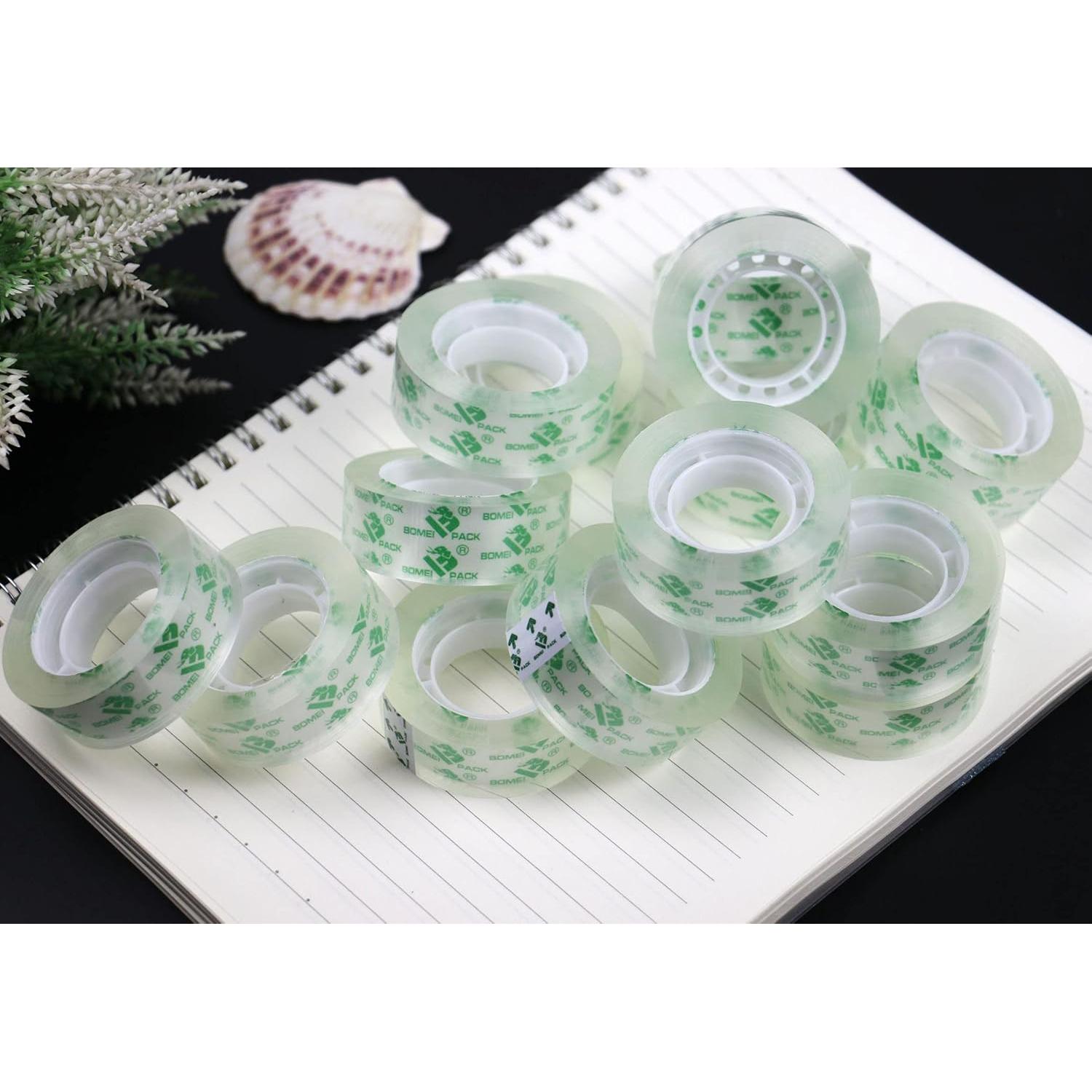 Cinta Adhesiva Transparente BOMEI PACK 96 Rollos 18mm x 25.4m