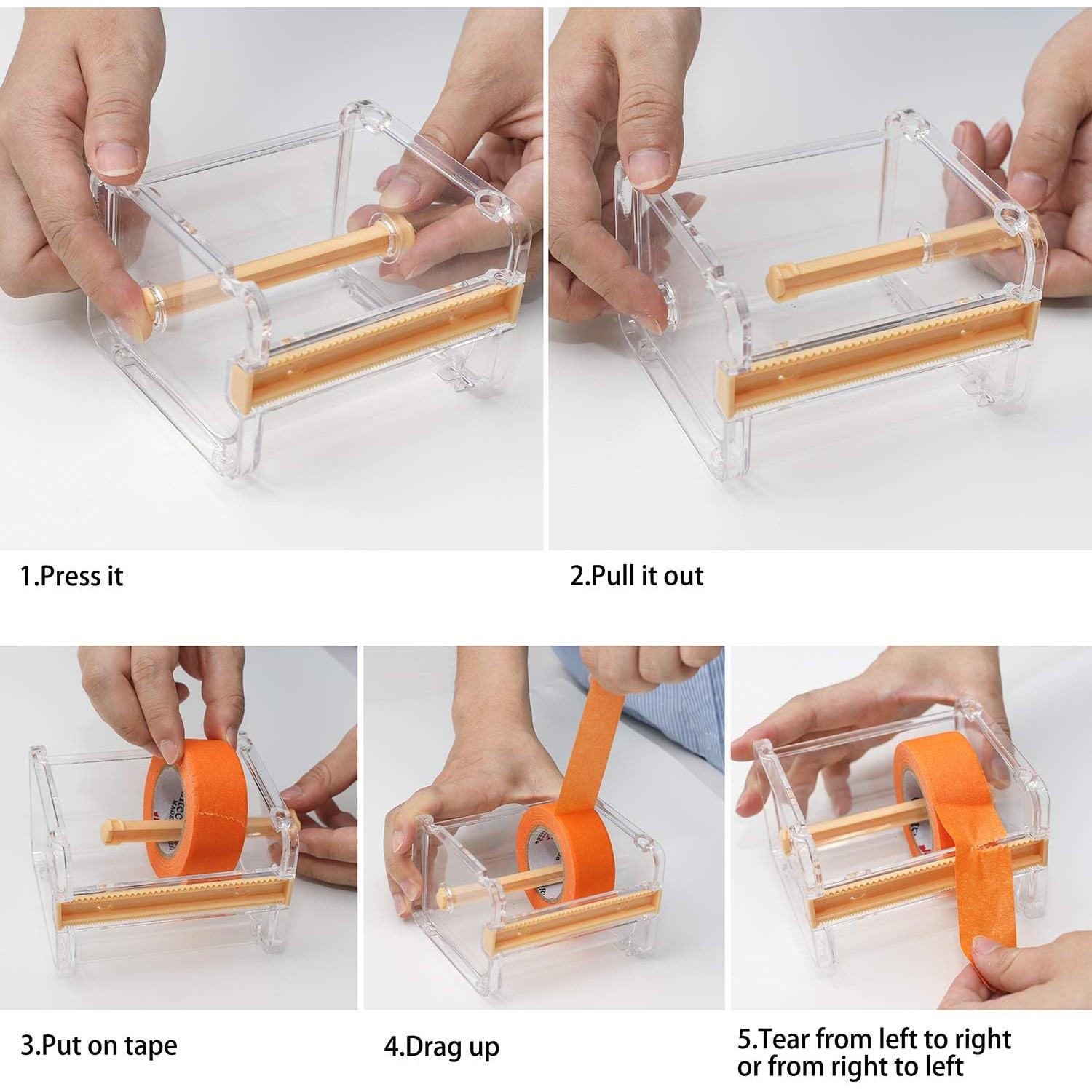 Juego de Cinta de Enmascarar HERNGEE 6 Rollos 2.54cm x 15.24m