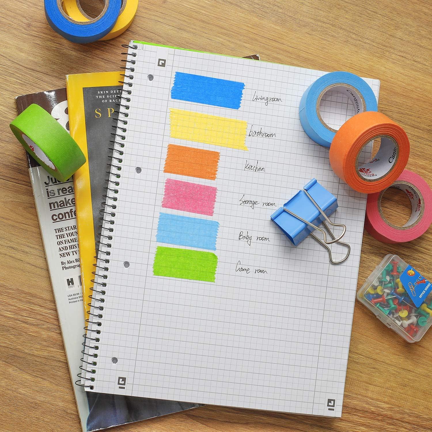 Juego de Cinta de Enmascarar HERNGEE 6 Rollos 2.54cm x 15.24m