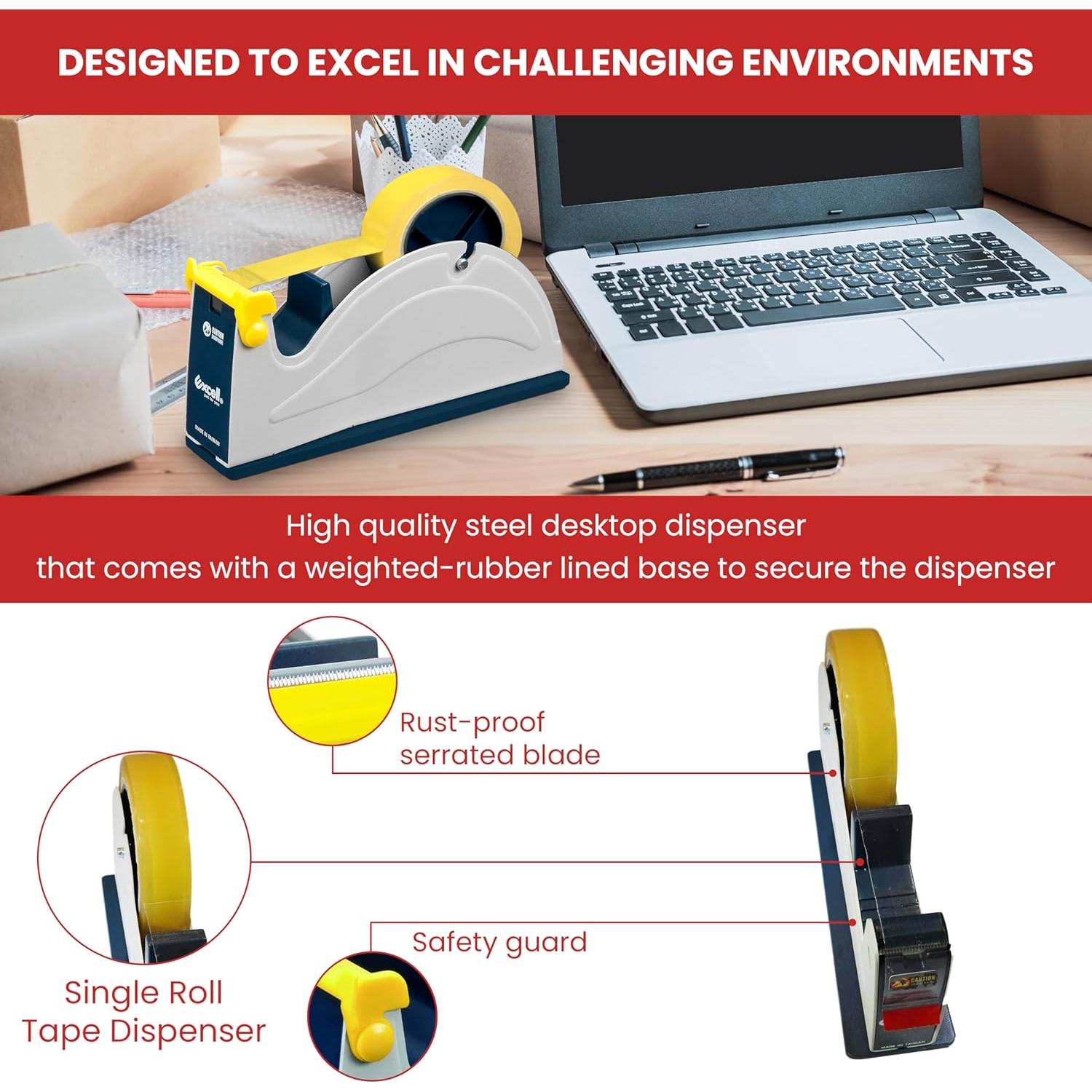 Dispensador de Cinta de Escritorio GGR ET-117 Acero 2.54 cm