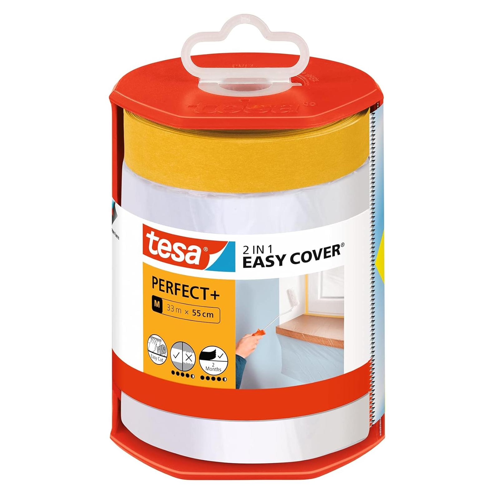 tesa Easy Cover Perfect+ Dispensador M - Película enmascarar 33m x 55cm