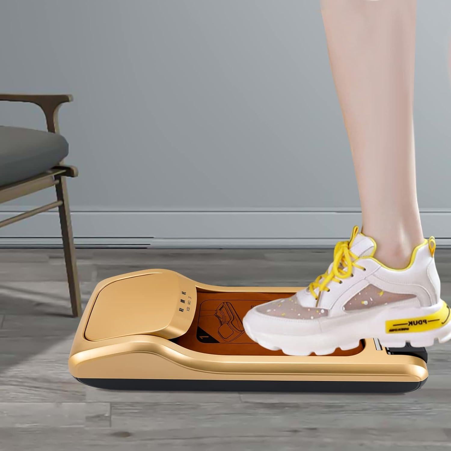 Dispensador Automático de Cubiertas de Zapatos Headery Dorado