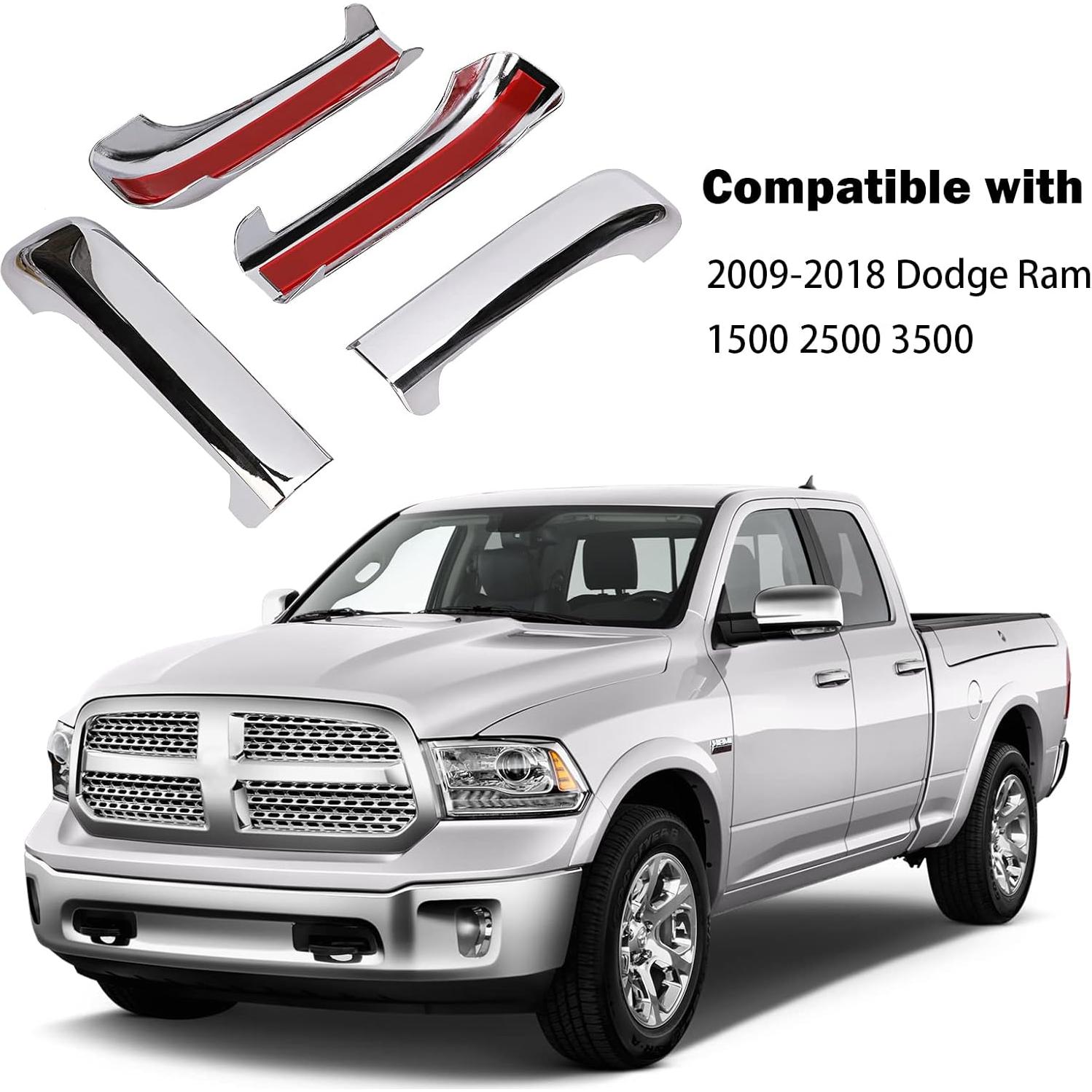 Cubiertas de Manijas de Puerta Cromo Tutor Auto para Dodge Ram 2009-2018