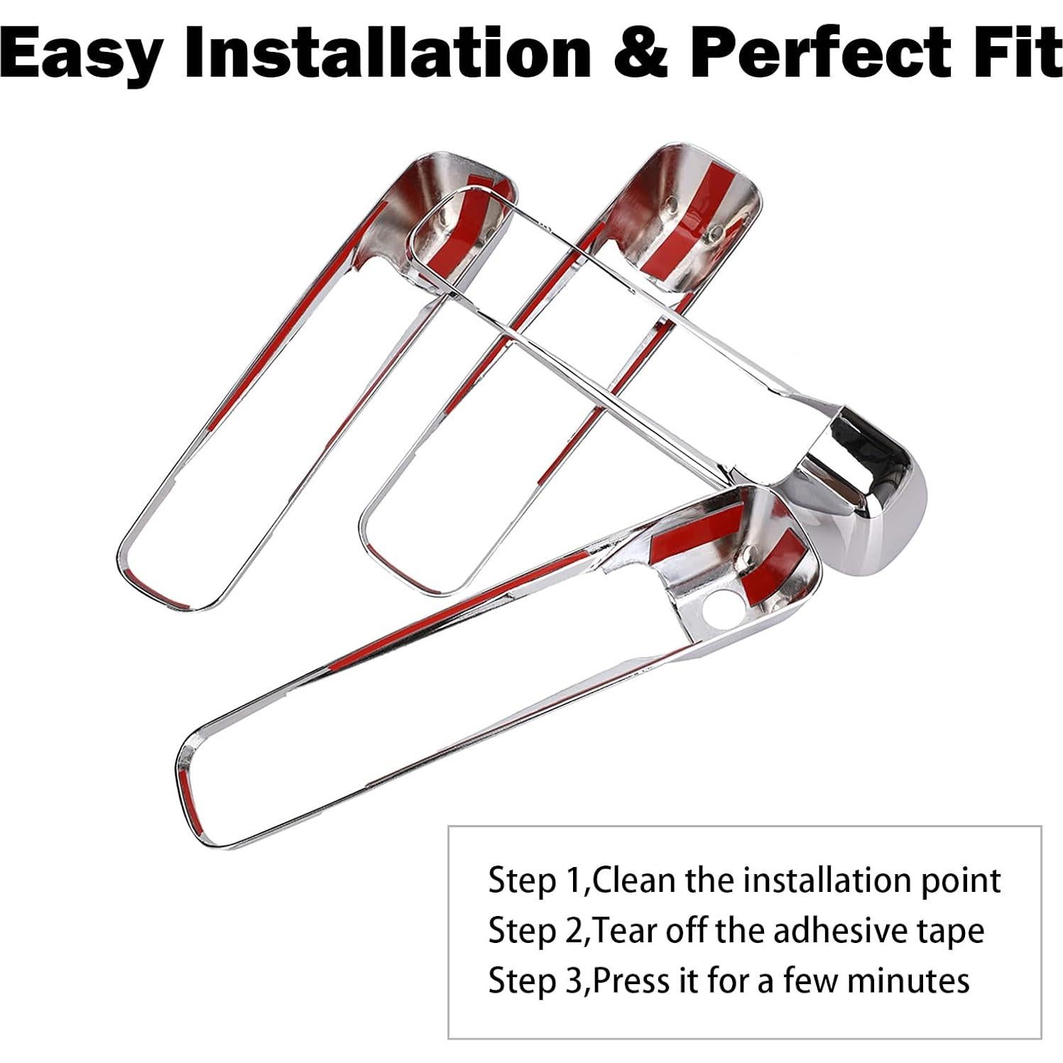 Cubiertas de Manijas de Puerta Cromo Tutor Auto para Dodge Ram 2009-2018