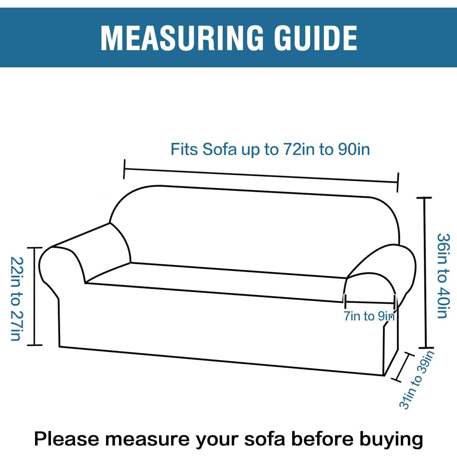 Funda de Sofá Elástica H.VERSAILTEX Terciopelo Gris 183-229 cm