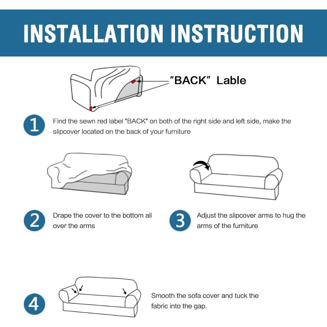 Funda de Sofá Elástica H.VERSAILTEX Terciopelo Gris 183-229 cm