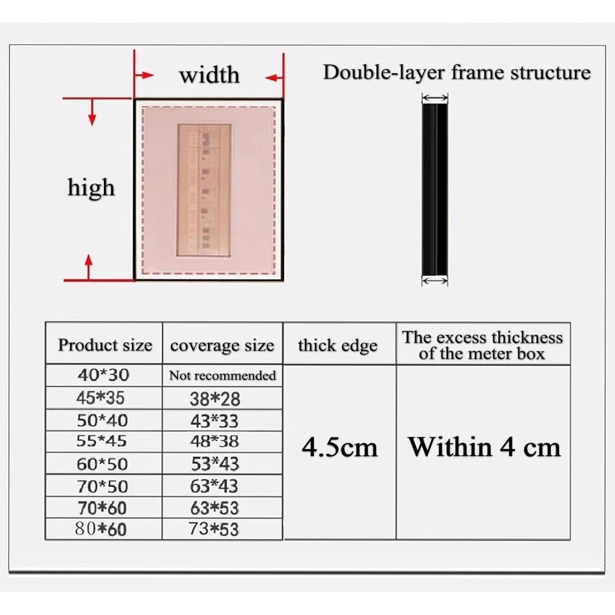 Cubierta Decorativa de Caja de Interruptores ECDEDVJ 49.8x69.9 cm