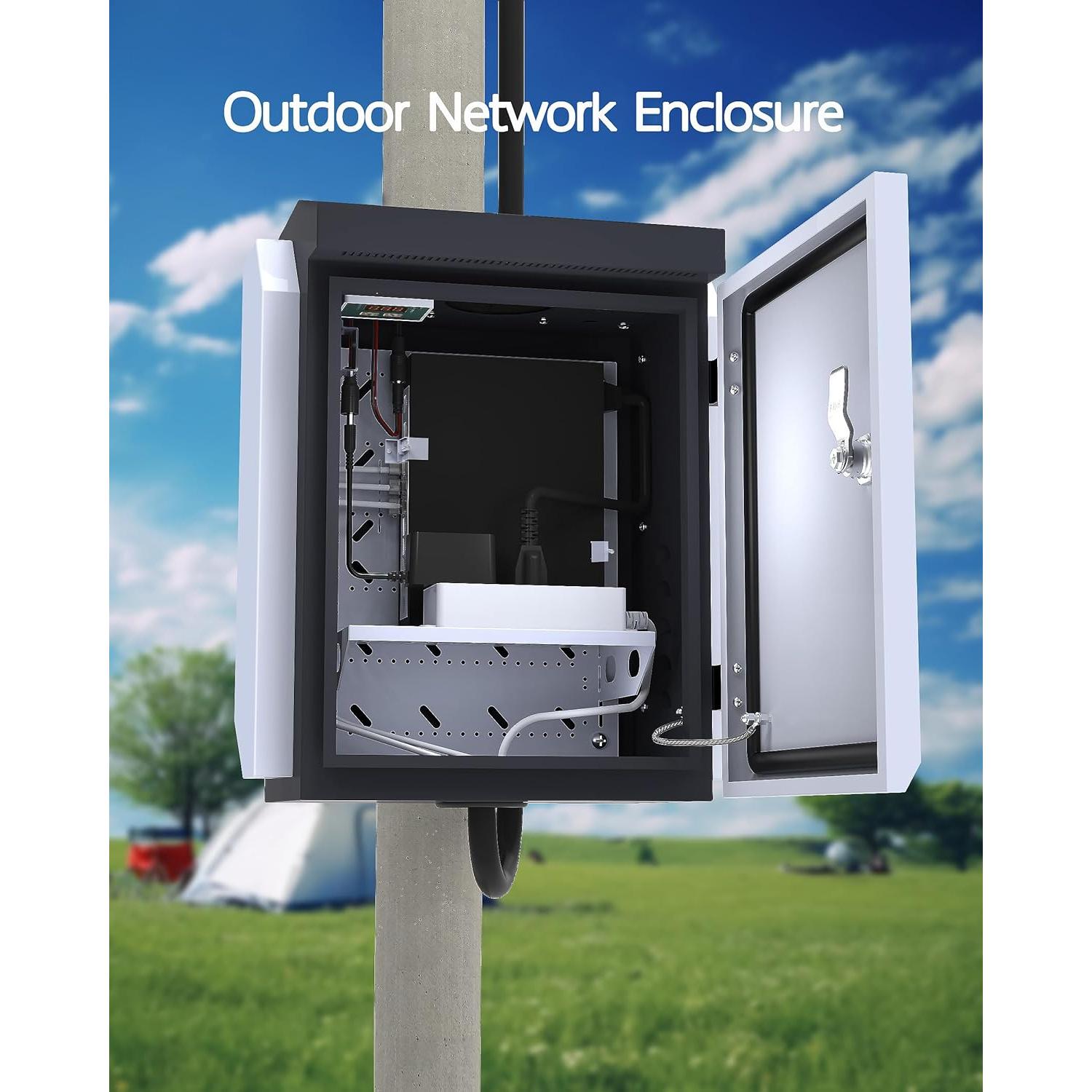 Caja Eléctrica Exterior Akwscyby 40x32x24.4cm IP65 con Ventilador