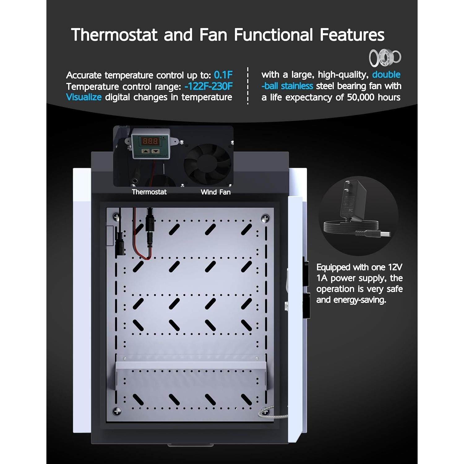 Caja Eléctrica Exterior Akwscyby 40x32x24.4cm IP65 con Ventilador