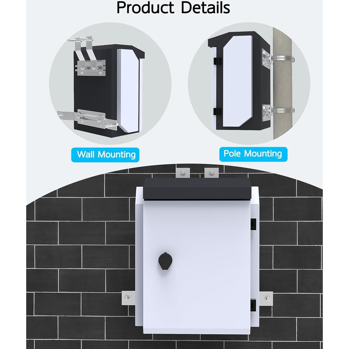 Caja Eléctrica Exterior Akwscyby 40x32x24.4cm IP65 con Ventilador